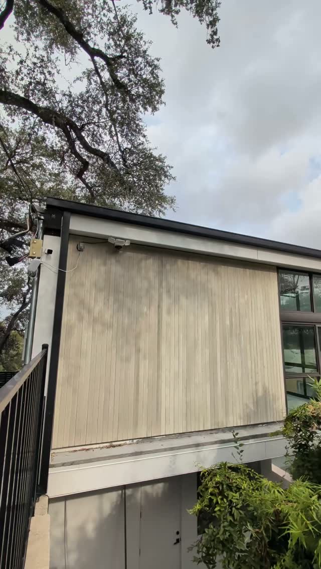 Watch the mold disappear in real time.

Using the X-Jet to apply the right SH mix, and you can literally watch the organic growth react as the solution hits the siding.

No need to hammer the surface with unnecessary pressure. Let the chemistry do the heavy lifting.

Spray. Dwell. Rinse.

That instant color change never gets old.

#SoftWashing #HouseWashing #XJet #SatisfyingCleaning #saturdayvibes
