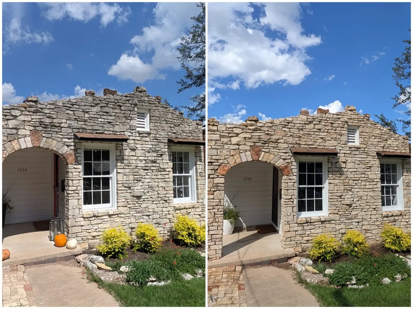 Sometimes you don’t realize how dirty the stone is until you see the difference.

Years of organic growth had slowly darkened this limestone. The right SH treatment went to work on the mold and algae, bringing back the natural color hiding underneath.

No aggressive pressure needed. Just the right chemistry, proper dwell time, and a thorough rinse.

Same stone. Completely different curb appeal.

Casa Washa | Austin, TX

#fypage #SoftWashing #beforeandafter #ExteriorCleaning #satisfying