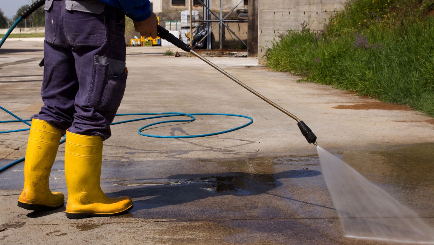 Pressure Washing And Roof Cleaning Austin TX Post Concrete 1